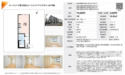 ユーフォリア富士見台 105号 0