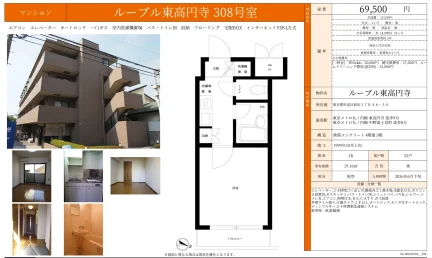 ルーブル東高円寺 308号 0