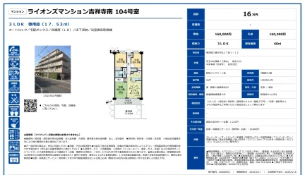 ライオンズマンション吉祥寺南 104号 0