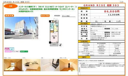 GRAND RISE 住居 303 303号 0