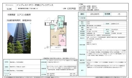 インプレストタワー芝浦エアレジデンス 1202号 0