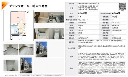 グランクオール川崎 401号室 401号 0