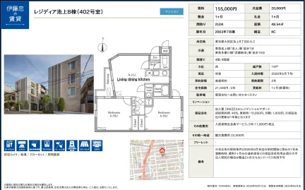 伊藤忠レジディア池上B棟 402号 0
