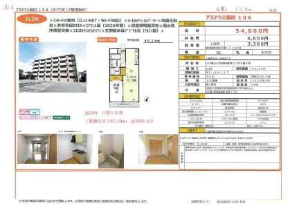 アステラス湯田 106号 0