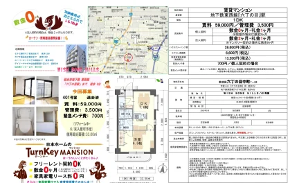 1DK Condo Near Station in Rokuchonomenakamachi 0