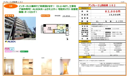 アンクレージュ西船橋 102号 0
