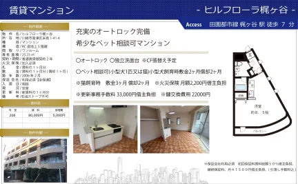 ヒルフローラ梶ヶ谷 208号 0
