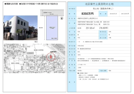 上ノ岸町紫竹上長目町土地 0