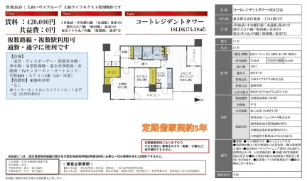 コートレジデントタワー 1004号 0