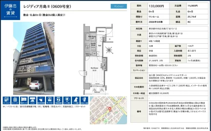 レジディア月島 II 0609号 0