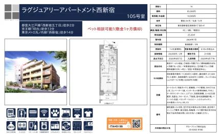 ラグジュアリーアパートメント西新宿 105号 0