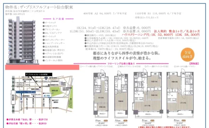 ザ・ブリスフルフォート仙台駅東 1103号 0
