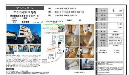 アクロポリス亀有 303号 0