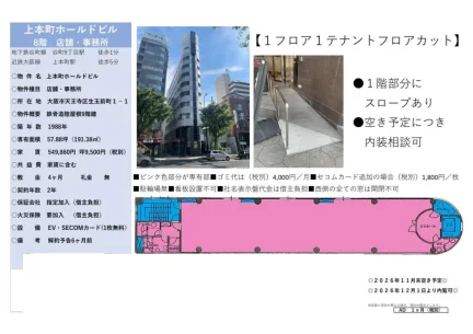 上本町ホールドビル 1階 0
