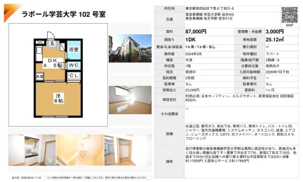 ラポール学芸大学 102号 0