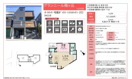 グランニール梅ヶ丘 102号 0
