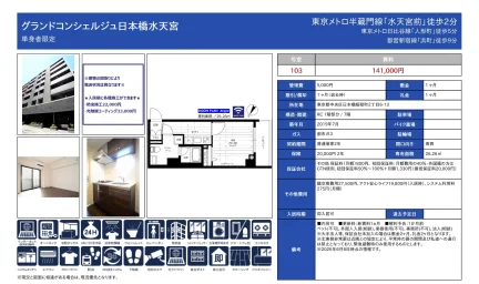 グランドコンシェルジュ日本橋水天宮 103号 0