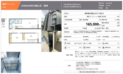LEGALAND大森山王 304 304号 0