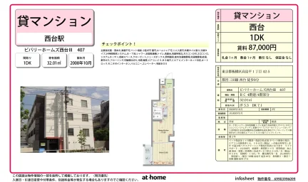 ビバリーホームズ西台ⅢII 407 407 0