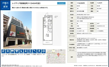 伊藤忠レジディア新御徒町Ⅱ (0404号室) 0404号 0