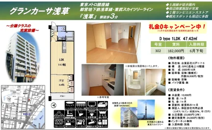 グランカーサ浅草 302 0