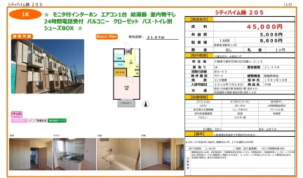 シティハイム藤 205号 0