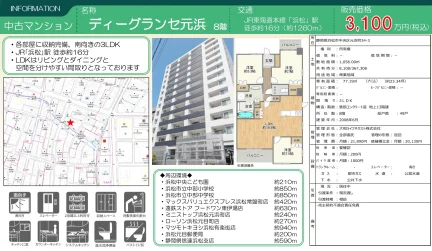 ディーグランセ元浜 8階 0