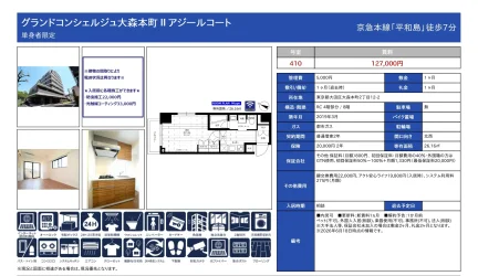 グランドコンシェルジュ大森本町II アジールコート 410号 0