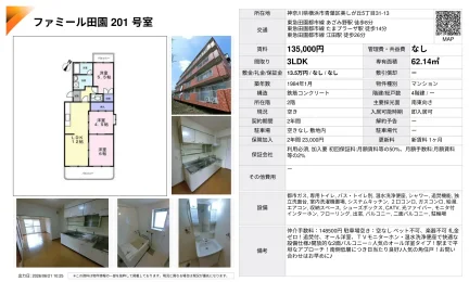 ファミール田園 201号 0