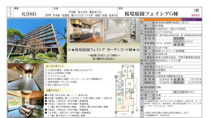 桜堤庭園フェイシアG棟 2階 0