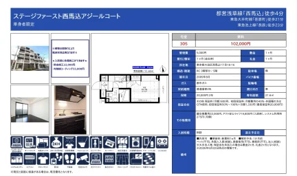 ステージファースト西馬込アジールコート 305号 0