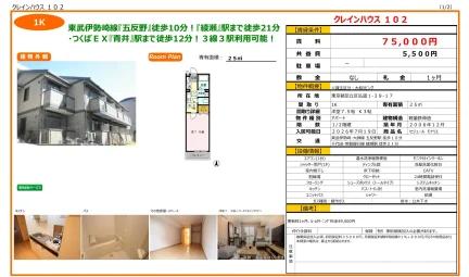 セジュール モナリエ 102号 0