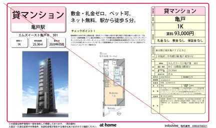 エムズイースト亀戸Ⅱ 301 0
