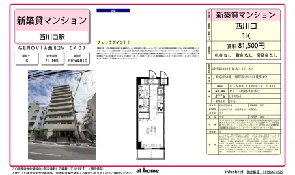 Brand New Studio Condo Near Station in Nishikawaguchi 0