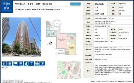 ウエストパークタワー池袋 505号 0
