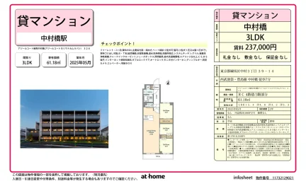 Brand New 3LDK Condo Near Station in Nakamuraminami 0