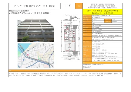 エスリード梅田グランノース 614号 0