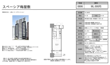 スペーシア梅屋敷 0806号 0