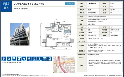 レジディア九段下 II 1202号 0
