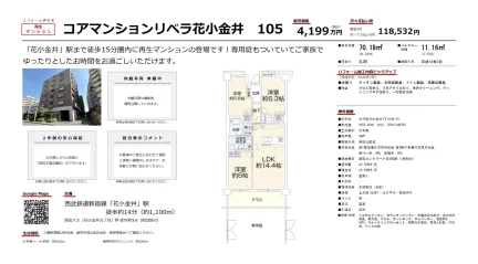コアマンションリベラ花小金井 105号 0
