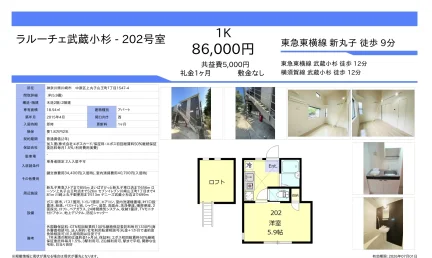 ラルーチェ武蔵小杉 202号 0