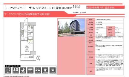 リーフシティ市川 ザ・レジデンス 213号室 213号 0