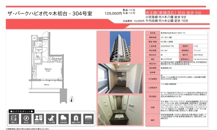 ザ・パークハビオ代々木初台 304号室 0