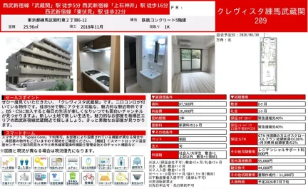クレヴィスタ練馬武蔵関 209号 0