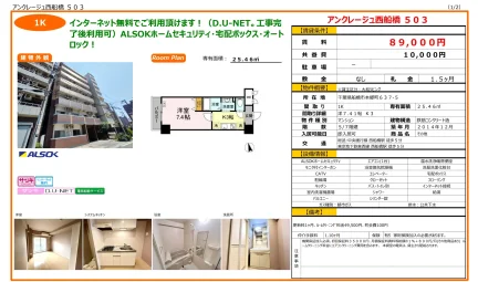 アンクレージュ西船橋 503号 0