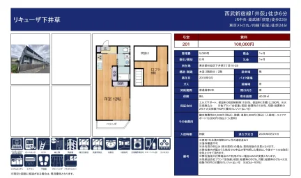 リキューザ下井草 201号 0