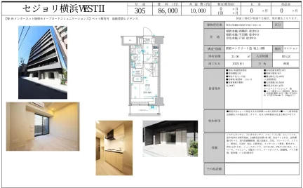 セジョリ横浜VESTⅡI 305号 0