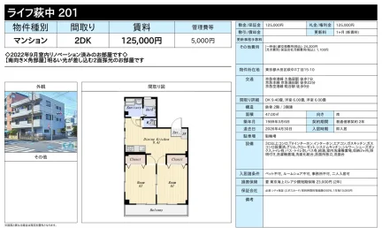 ライフ萩中 201 201号 0