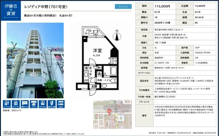 レジディア中野 701号 0