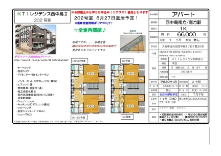 KTIレジデンス西中島Ⅱ 202号 0